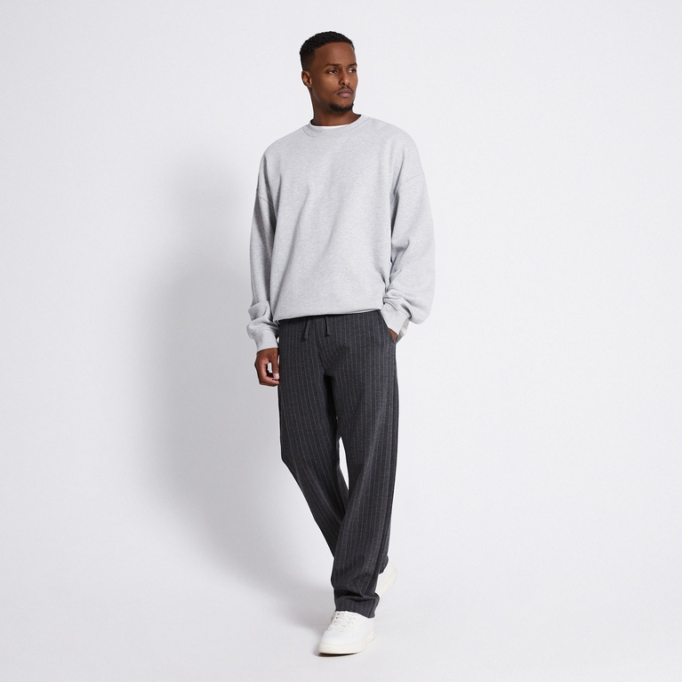 Drawstring pants "Theoz stripe" Grey